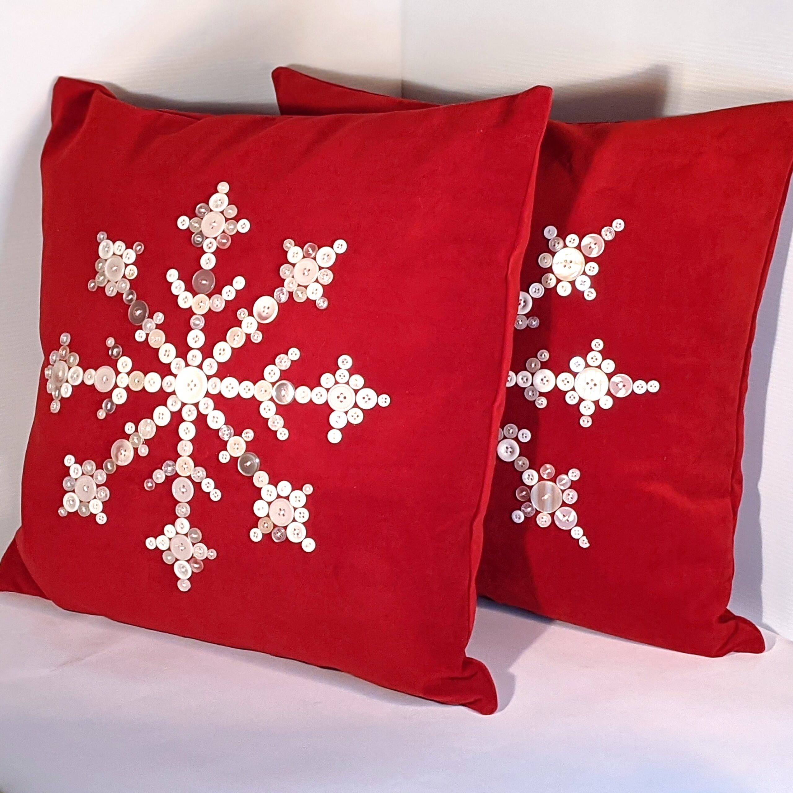 Cushion: Winter button pillow snowflake - Image 8