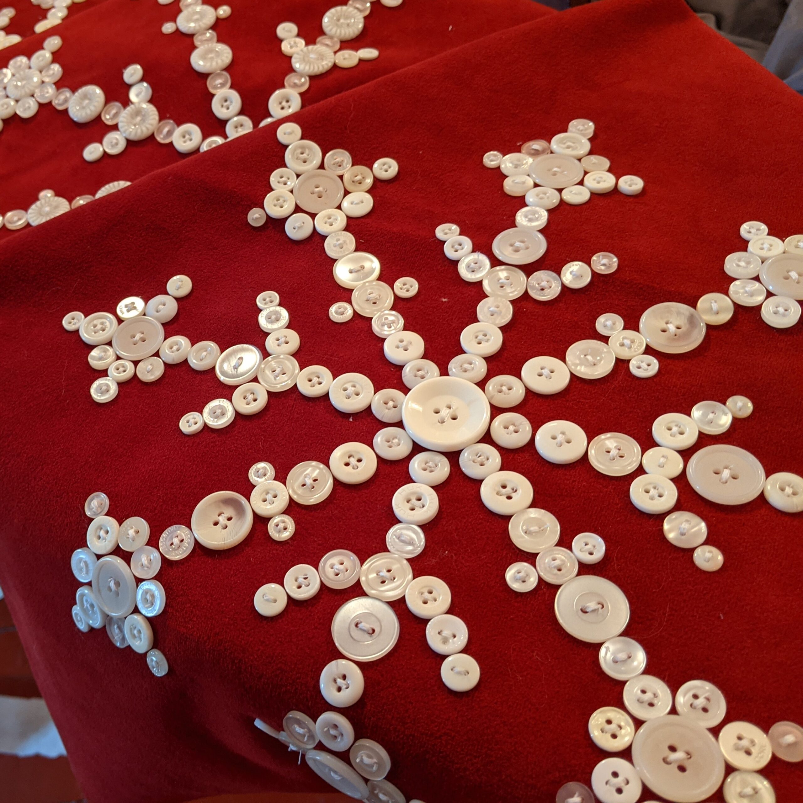 Cushion: Winter button pillow snowflake - Image 5