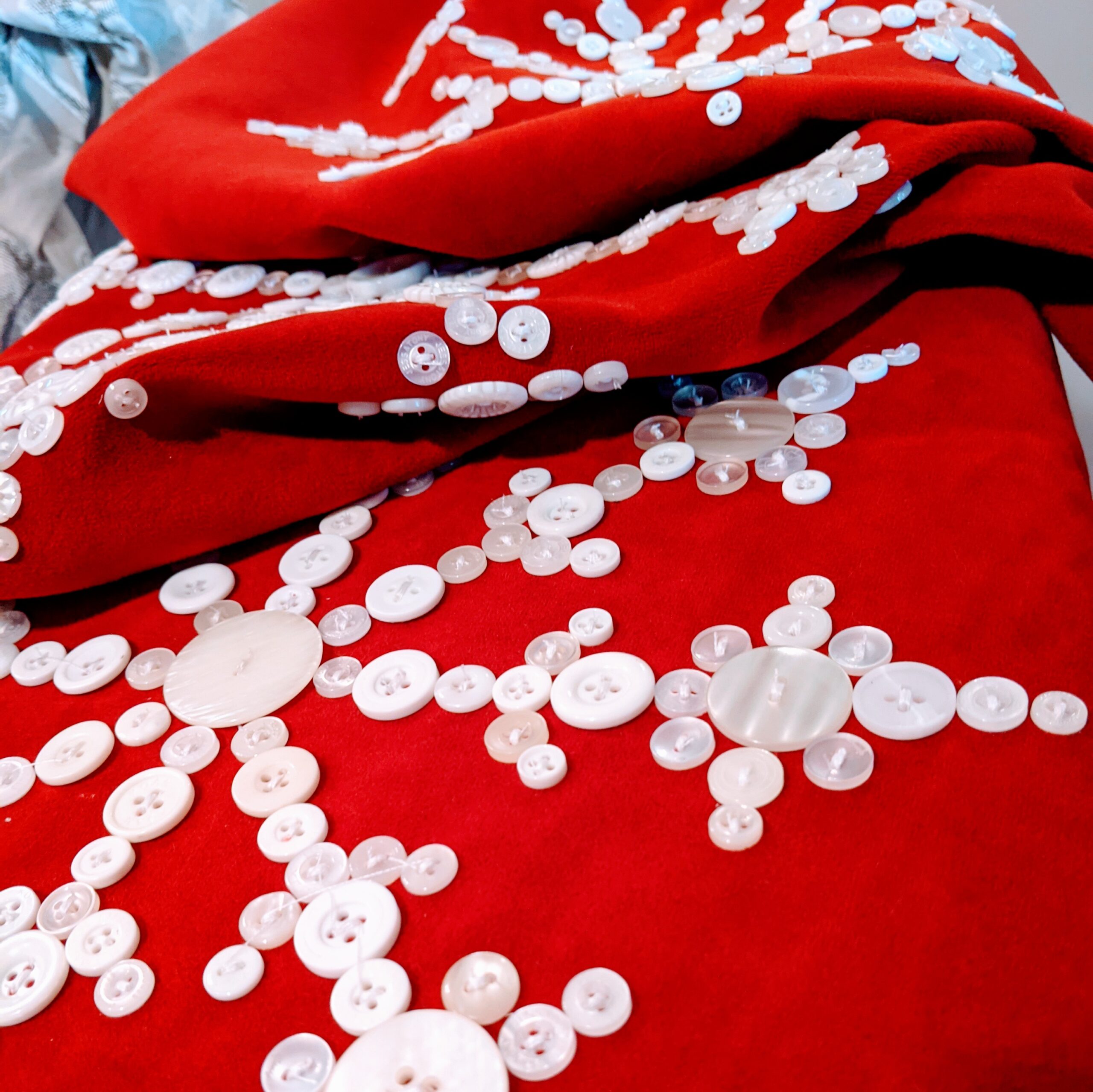 Cushion: Winter button pillow snowflake - Image 4