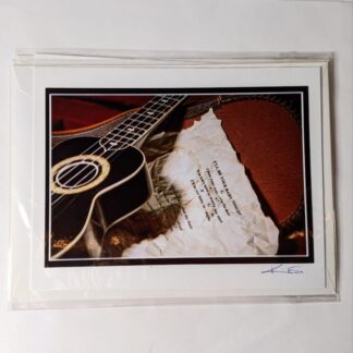 Card: Uke with music sheets