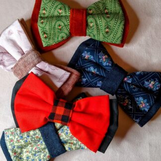 Dog double bow tie