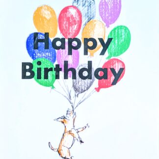 Card: Happy Birthday, Dog with Balloons