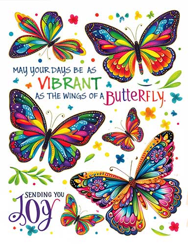 Card: Butterfly card with flying butterfly