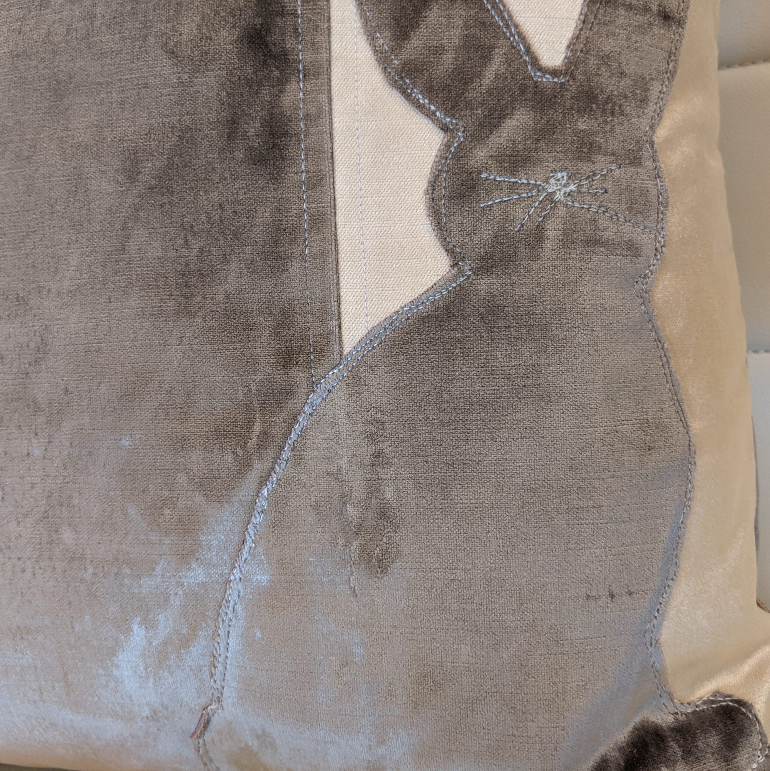 Cushion: Velvet bunny two tone cushion cover - Image 3