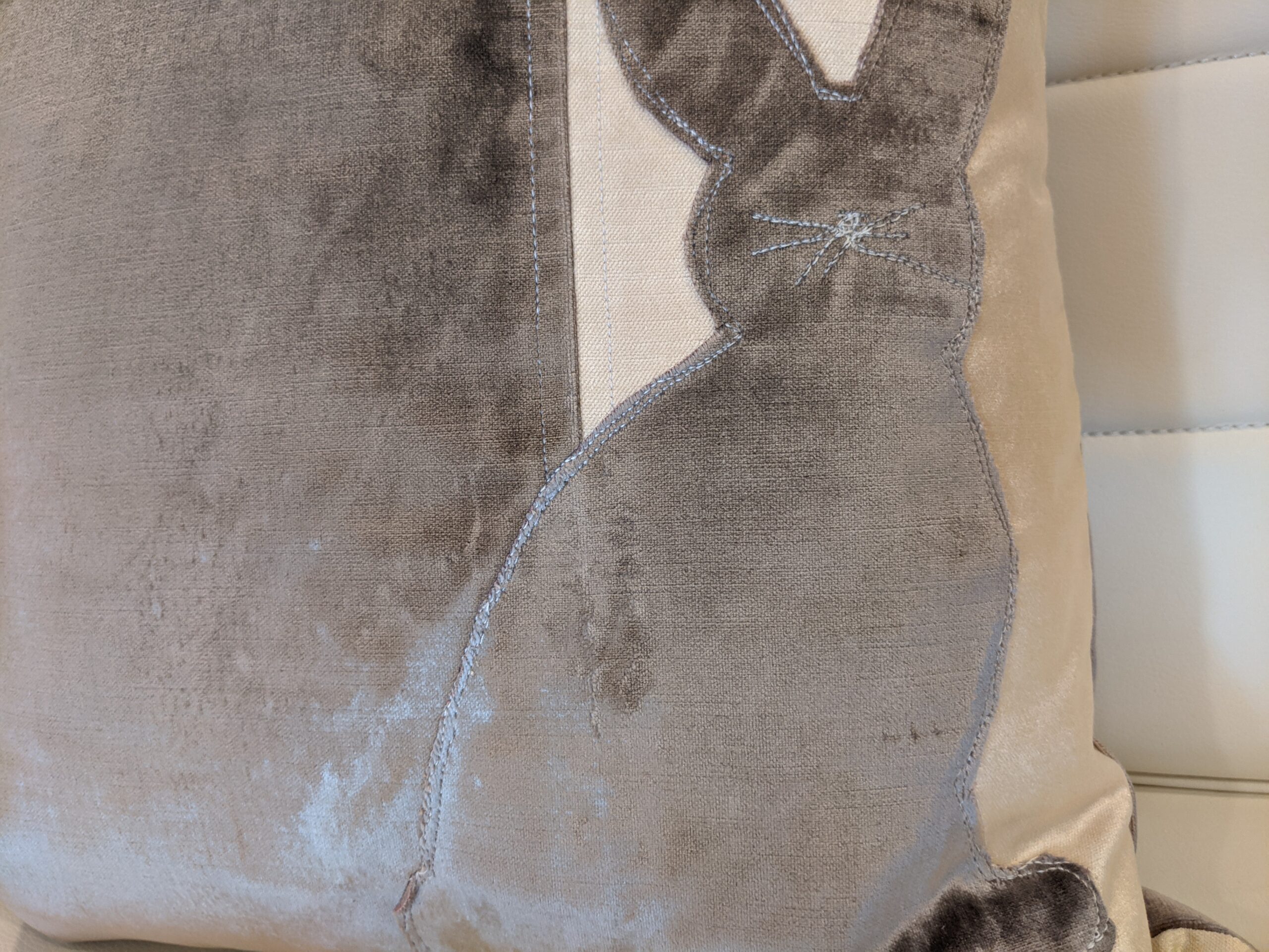 Cushion: Velvet bunny two tone cushion cover - Image 2