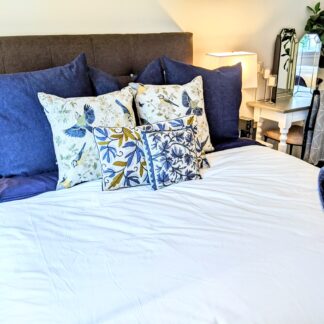 Euro Cushion: Dark denim cushion cover, pair