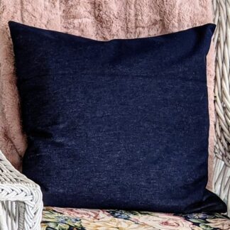 Cushion: Dark denim cushion cover, pair
