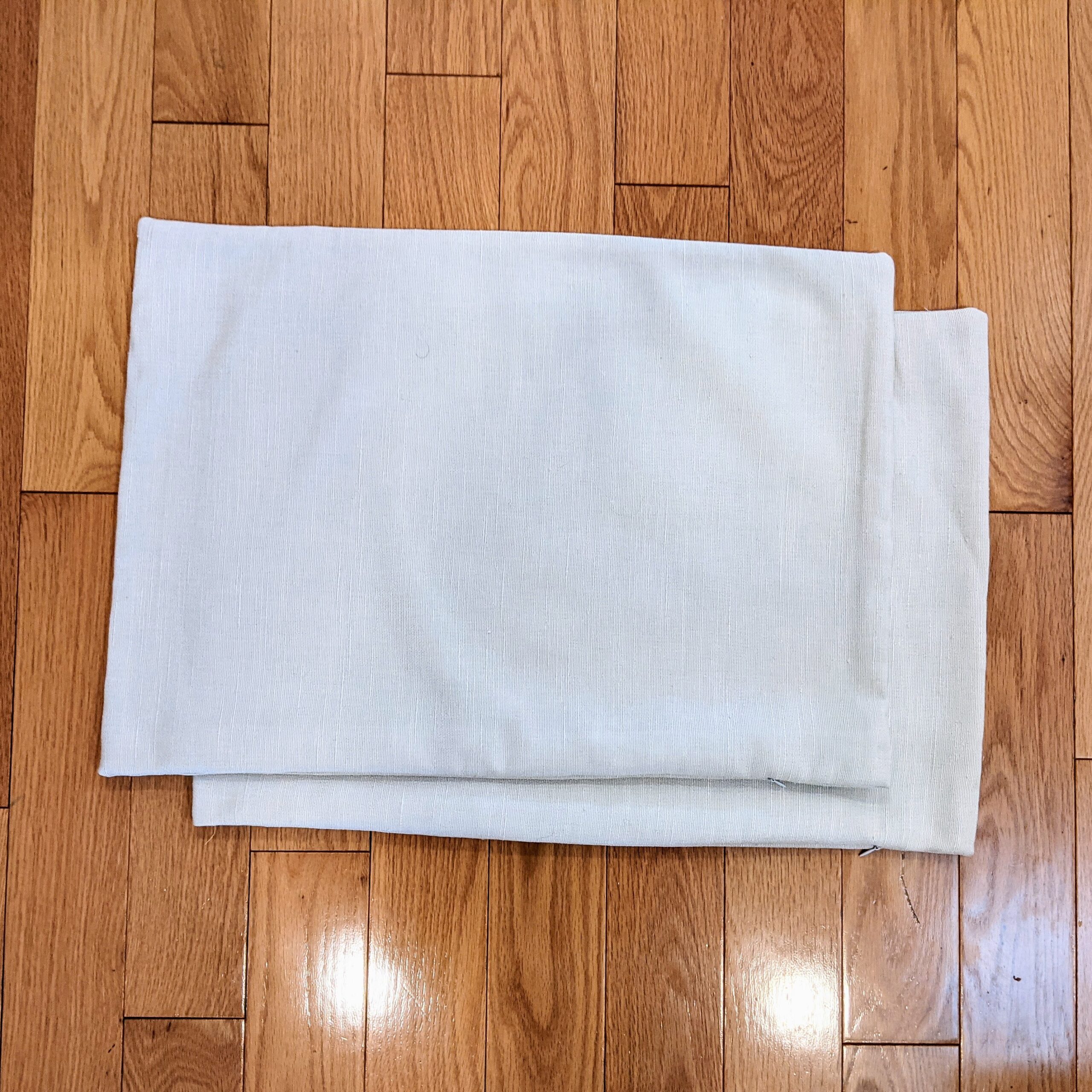 Lumbar Cushion: soft linen cream colored cushions pair