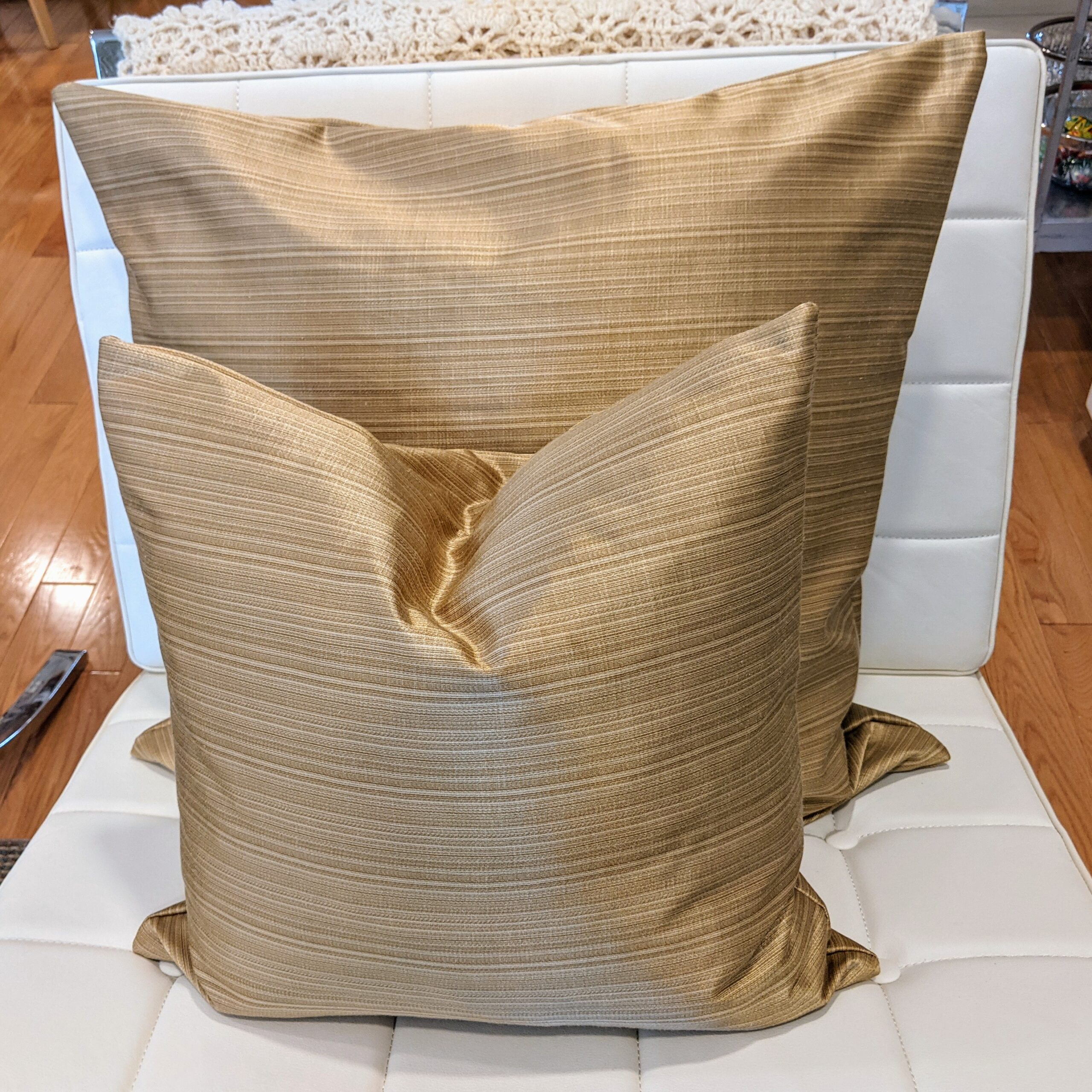 Euro Cushion: Euro antique gold pair of cushion covers